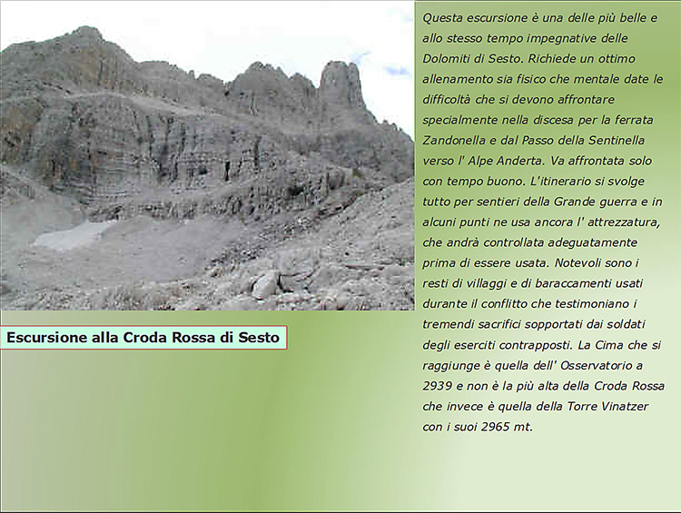 escursione alla Croda Rossa di Sesto