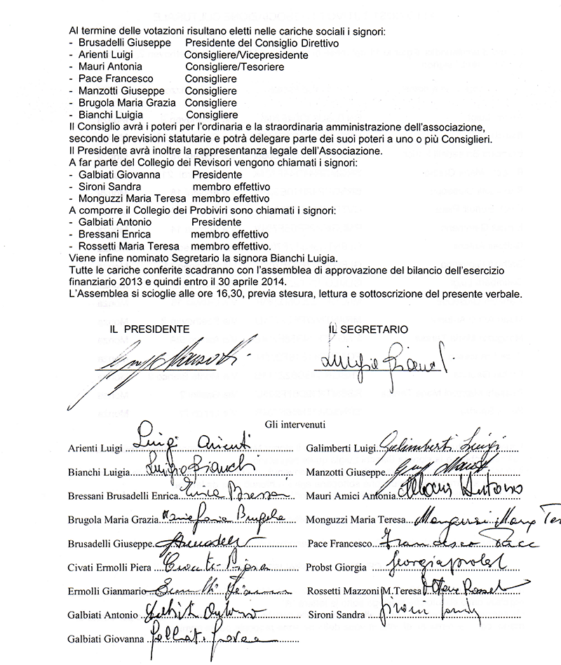 atto costitutivo del 2011 - seconda pagina